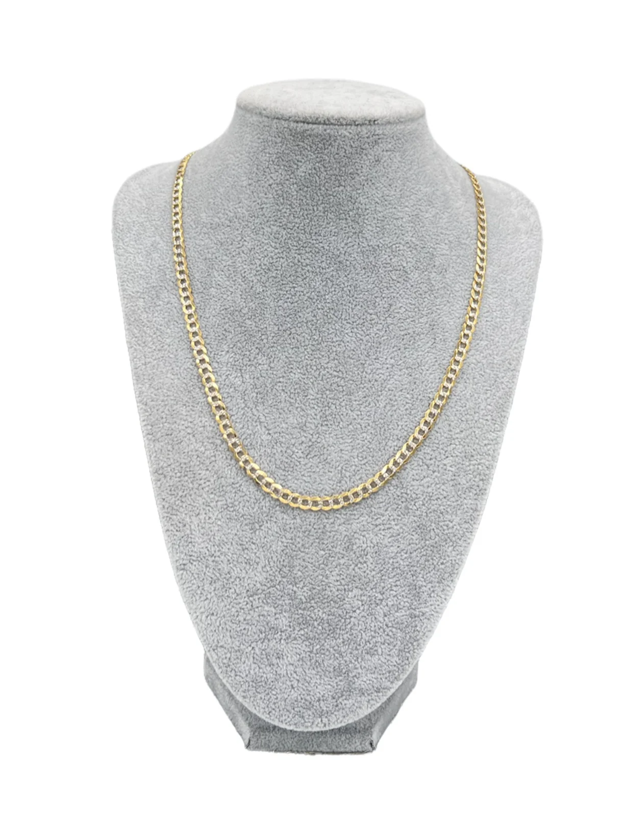 New 14k Two Tones Solid Cuban Chain